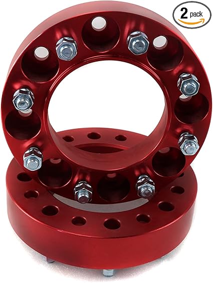 2" Wheel Spacers 8 Lug for Skid Steer Loader, Bolt Pattern 8x8 ä¸¨Hub Bore 6"/154mm, 9/16" Studs, Compatible with Bobcat Case CAT John Deere New Holland (Pack of 2)