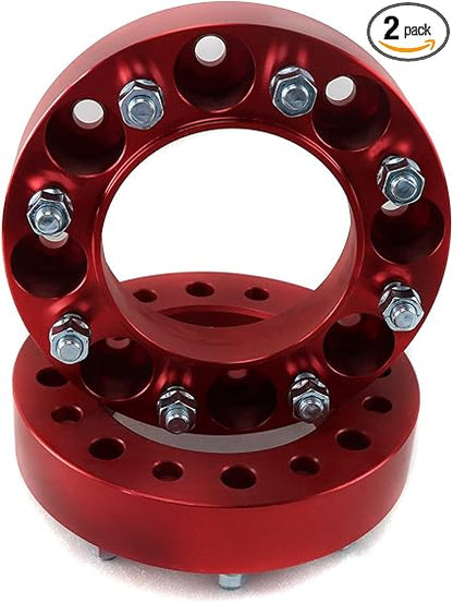2" Wheel Spacers 8 Lug for Skid Steer Loader, Bolt Pattern 8x8 ä¸¨Hub Bore 6"/154mm, 9/16" Studs, Compatible with Bobcat Case CAT John Deere New Holland (Pack of 2)