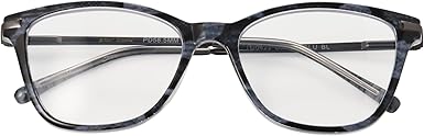 Betsey Johnson Women's New Night Out Reading Glasses Square Blue Light, 52 mm