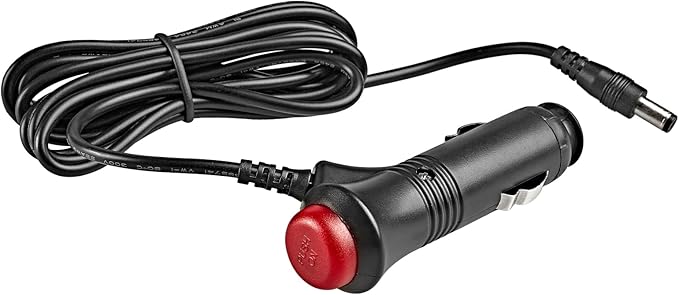 Anina 0.217x0.083 in Car Cigarette Lighter Adapter Plug Cable with Switch Button, 6.5ft 12V-24V Male Cigarette Lighter Power Supply Charger