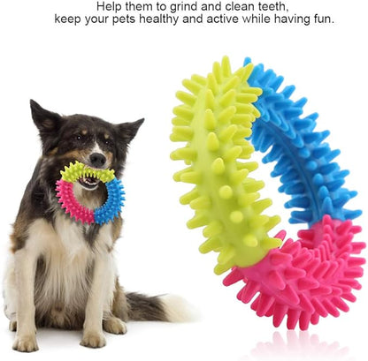 Dog Chew Toy Tricolor Aggressive Chewers Large 11  11  3cm Cute Shape Chew Toy Teeth Cleaning Toy for Pet Dog Puppy