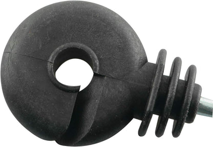 JCBIZ Screw-In Wood Post Ring Insulators for Electric Fence, 12 Pcs, Black
