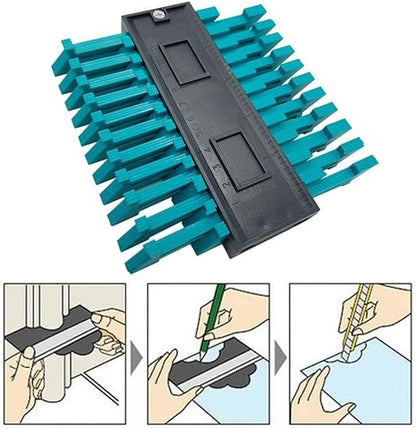 2024 Green ABS Contour Profile Copy Gauge 0-120MM Measuring Range Device Accessory Uneven Contour Measurement Tools