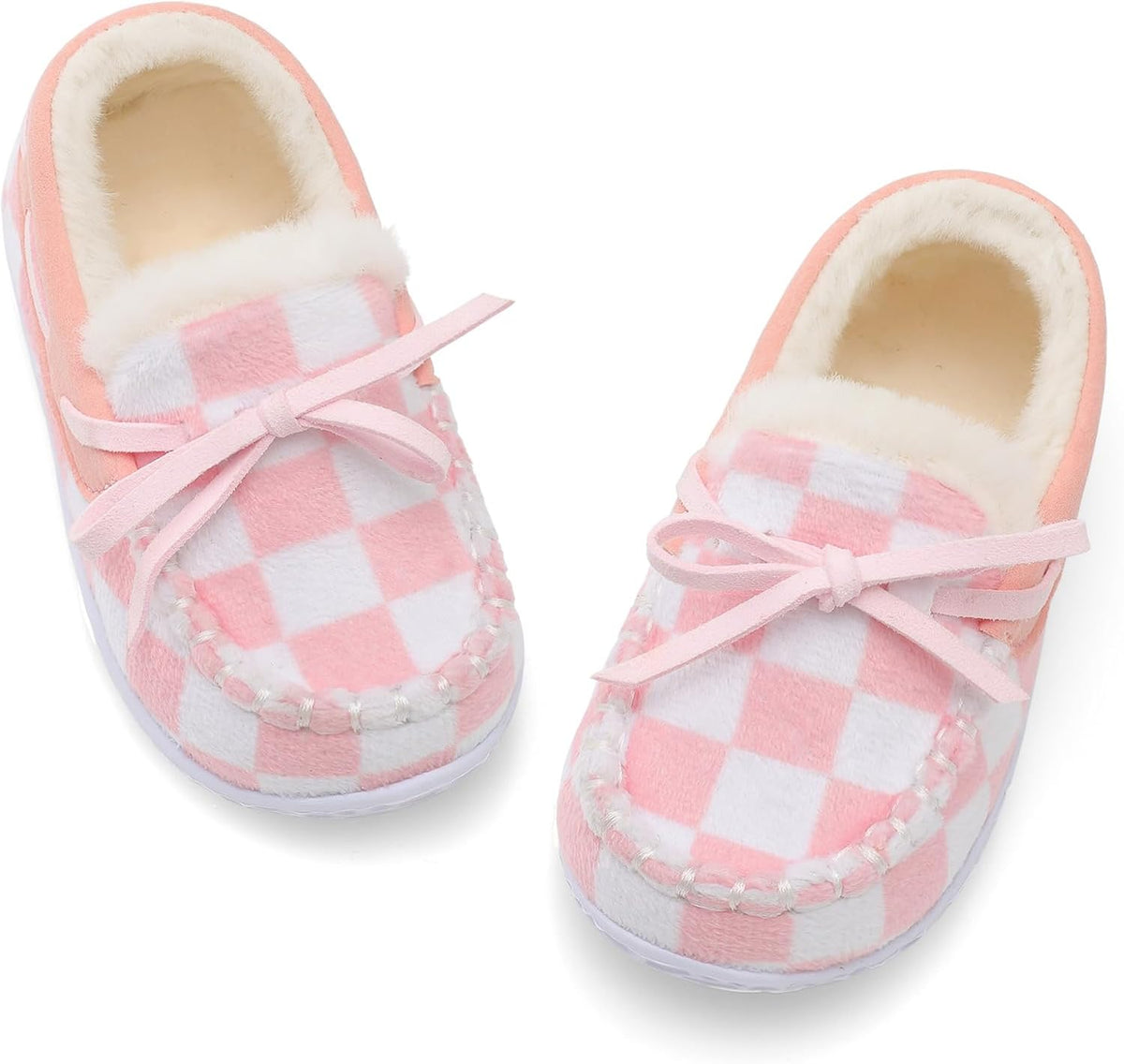 Unisex Kids Toddler Slippers Suede Moccasin Slippers for Boys Girls Baby Lined with Warm Fur