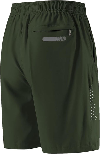 FoxQ Mens Quick Dry Athletic Running Shorts with Pockets Lightweight Workout Shorts for Sports Gym Basketball Hiking
