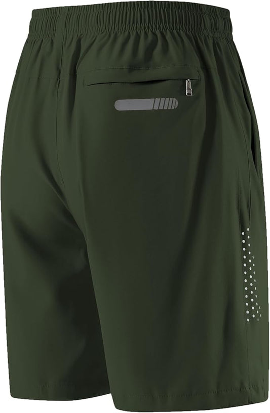 FoxQ Mens Quick Dry Athletic Running Shorts with Pockets Lightweight Workout Shorts for Sports Gym Basketball Hiking