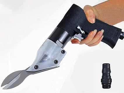 Pneumatic Scissors, 14in Air Shears, 2500rmp Pneumatic Metal Cutter Steel Straight Blade Scissors, for for Iron, Aluminum Sheet, Screen Mesh Hardware Processing (QJ-5807)