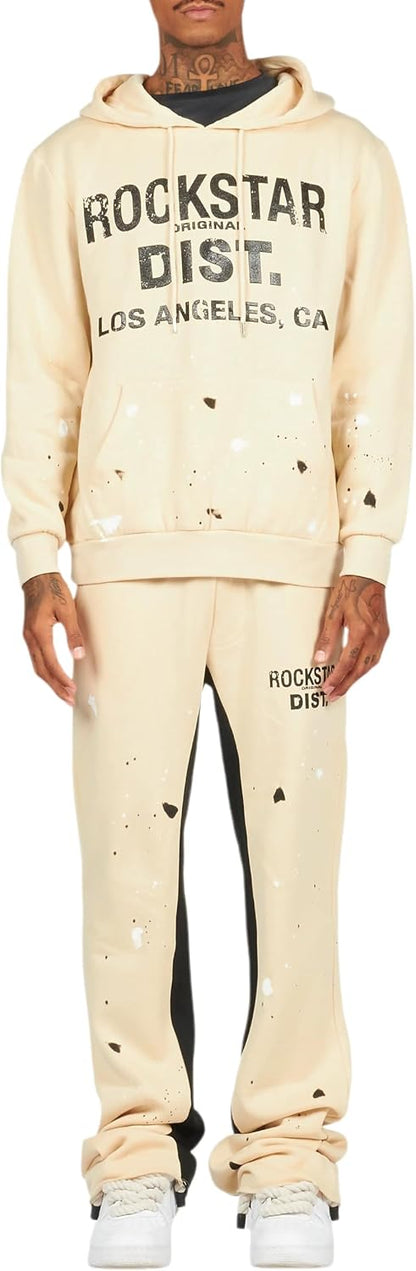 ROCKSTAR ORIGINAL Men's Scottie Hoodie Relaxed Stacked Track Set