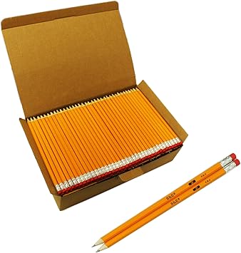 S  E TEACHER'S EDITION Woodcased 2 Pencils, Pre-sharpened, 2 HB Lead Bulk Box Pencil, Pencils No. 2, Yellow Pencils with Erasers, 200 Count