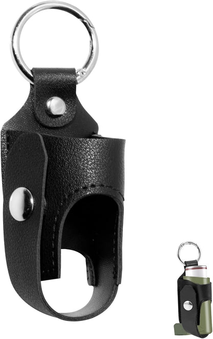 Holder Travel Case for Asthma Inhaler, PU Leather Travel Handy Mini Holster for Adults and Kids, Inhaler Not Included, Black
