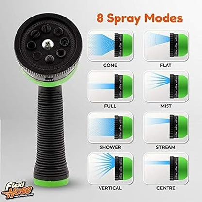 Flexi Hose Lightweight Expandable Garden Hose, No-Kink Flexibility, 34 Inch Solid Brass Fittings and Double Latex Core (150 FT, Black)
