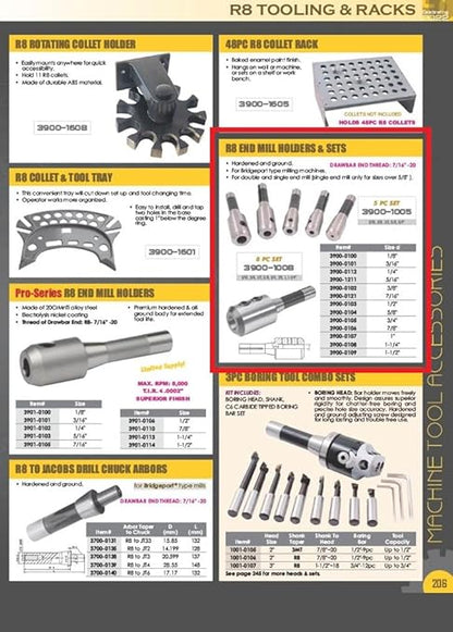 HHIP 3900-0102 R8 End Mill Holder, 38"