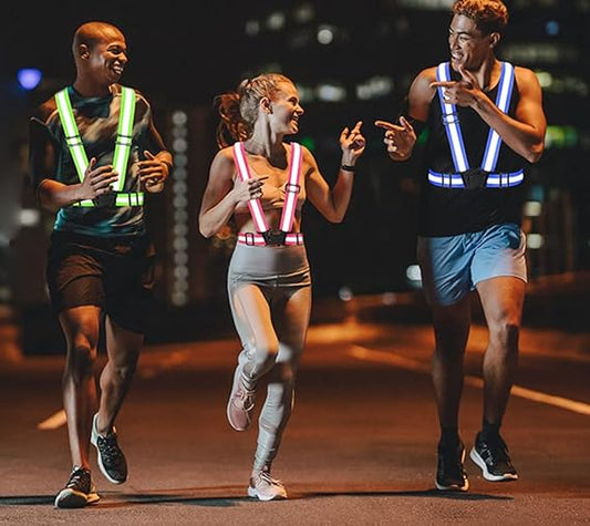 High Visibility Reflective Vest Safety Vest Running Reflective Gear Adjustable Reflective Vest for Walking,Jogging,Hiking,Night Cycling