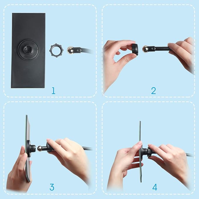Clip On Security Cubicle Convex Mirror for Personal Safety, Open Office Environment, Cabinet Computer Desk Rear View Monitors or Anywhere, Adjustable Clip (6.7 X 2.9 Rectangle)