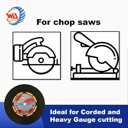 WA 10PACK - 10" x3/32 x5/8" Thin Cut-Off Wheels for General Purpose Metal and Stainless Steel Chop Saw Cut-Off Discs, 250x2.5x16mm, MAX 6,100 RPM