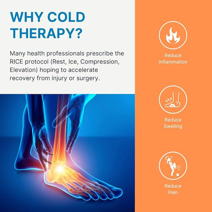 NatraCure Replacement Gel Packs for Cold Therapy Socks - (4-Piece Set) Extra Gel Ice Packs Reusable, Compresses for Injuries, Flexible Ice Packs Reusable, Small Ice Packs, Thin Ice Packs - GP23-24