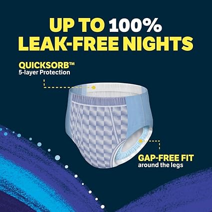 Goodnites Boys' Nighttime Bedwetting Underwear, Size Extra Large (95-140 lbs), 63 Ct (3 Packs of 21), Packaging May Vary