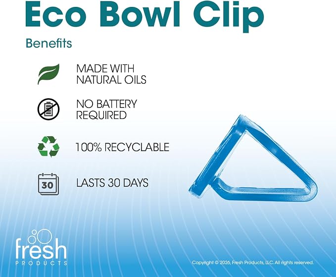Fresh Products Eco Bowl Clip Air Freshener, Cotton Blossom, Blue, 12 Pack