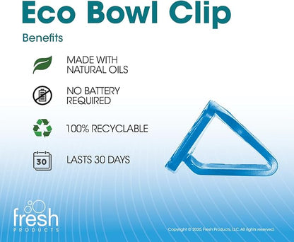 Fresh Products Eco Bowl Clip Air Freshener, Cotton Blossom, Blue, 12 Pack