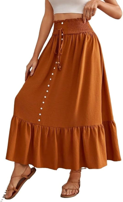 ELDINA ELDINA Women's 2024 Casual Long Skirt Skirt