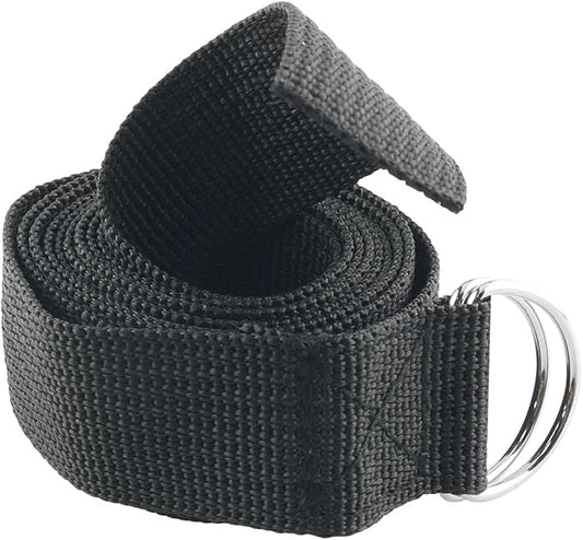 2PCS Black Flag Football Belts Web Football Belt Long Belt D Ring Belts for Men Women Young Boys Kids Girls Football Flag