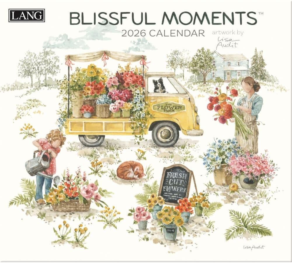 Lang, Blissful Moments 2026 Wall Calendar by Lisa Audit, 13.4'' X 12'', 12-Month Calendar with Stapled Binding