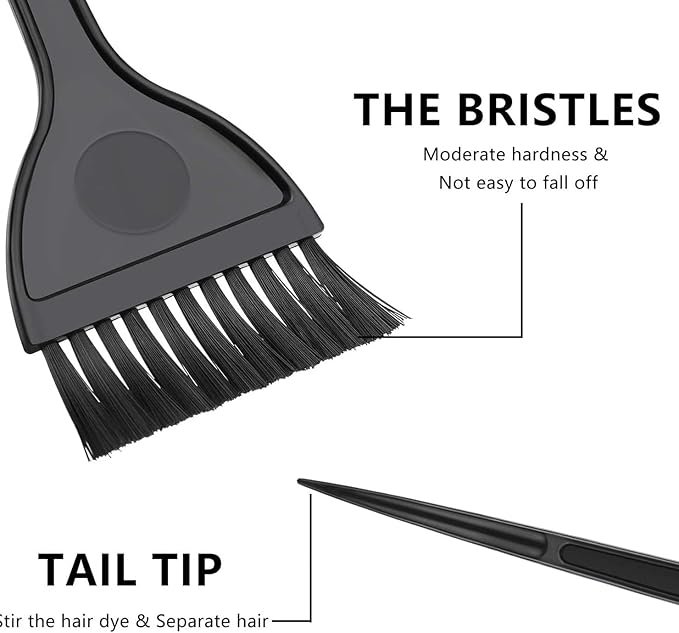 2 Pcs Hair Color Tint Brushes Applicator Dyeing Tools Set Application for Salon Hair Coloring Men Women DIY