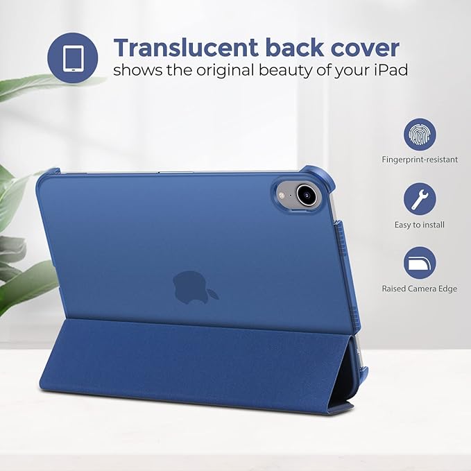 ProCase Smart Case for iPad mini 7 A17 Pro 2024iPad Mini 6 2021 8.3 Inch iPad mini 7th6th Gen Case, Hard Back Cover for iPad mini 8.3" 7th Gen A2995A2996A29936th Gen A2567 A2568 A2569 -Navy