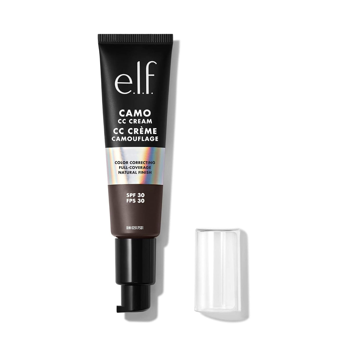 e.l.f. Camo CC Cream, SPF 30 Color-Correcting Medium-To-Full Coverage Face Foundation, Delivers An Airbrushed Finish, Vegan & Cruelty-Free, Rich 660 N