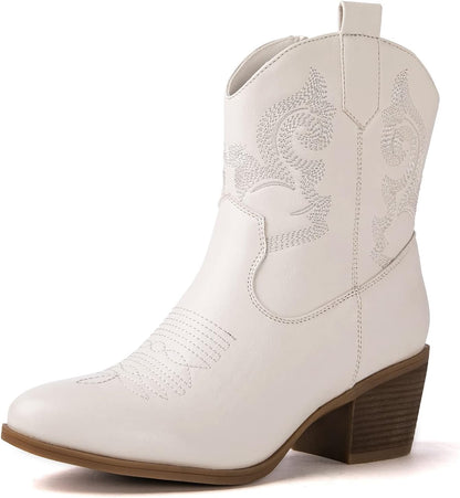 Women's The Western Wear Fashion Cowboy Cowgirl Free Birds Country Concert Disco Outfits Low Heel Walking Boots For Ladies