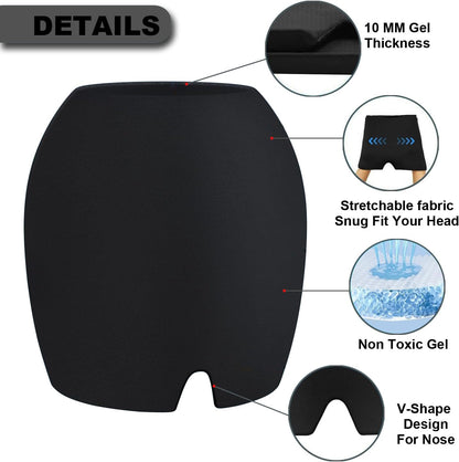 Migraine Relief Cap, Soothing Headache Ice Face Mask Products, Hot or Cold Therapy, Odorless Gel Migraine Headache Relief Cap for Migraine, Sinus, Tension, Puffy Eyes, Stress and Hangover (Black