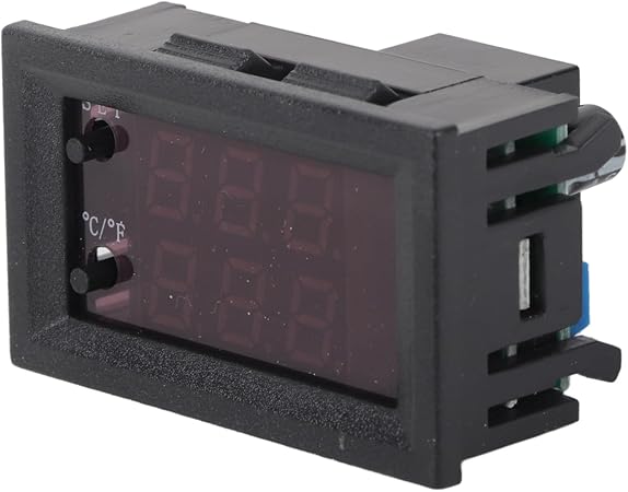 Temperature Controller Switch Digital Display Microcomputer Thermostat Temperature Control Unit with Sensor DC12V