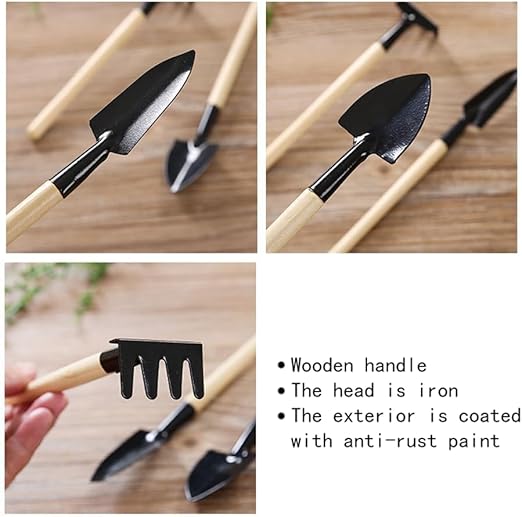 Hand Shovel for Gardening Trowel Garden Tool -3Pcs Planting Tools Garden Rake Ergonomic Hand Tools Set Shovel Indoor Plants Tools - Gardening Tools Heavy Duty Shovel Garden Tool Set (Small)