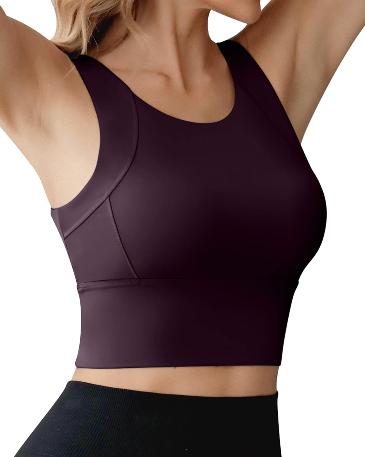 High Neck Longline Sports Bra for Women