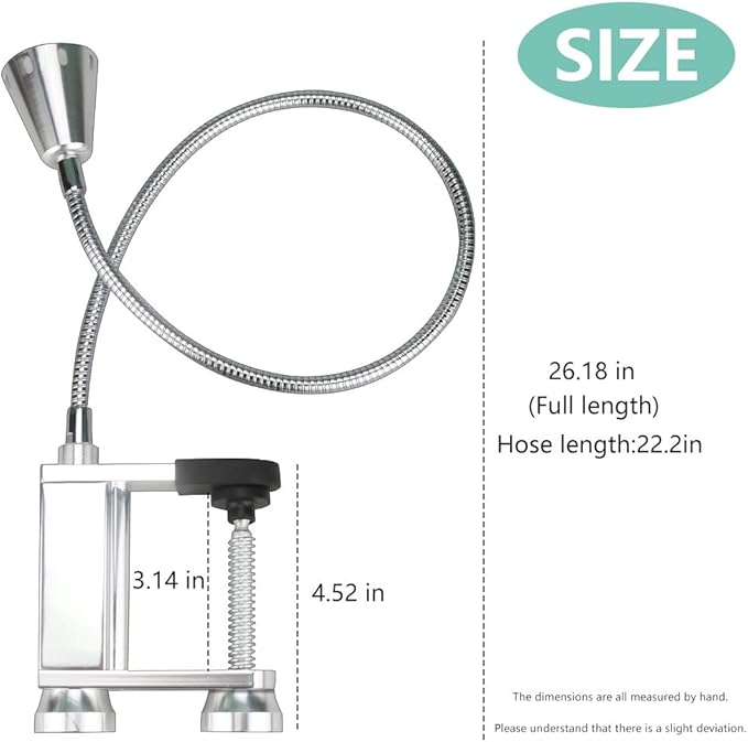 Jhua Grill Lights for Outdoor Grill BBQ Light 12 LED Super Bright Grill Light Battery Operated, 24“ 360° Flexible Neck, Clip On Outdoor Barbecue Lamp with Magnet, for Barbecue Grilling Table Workbench