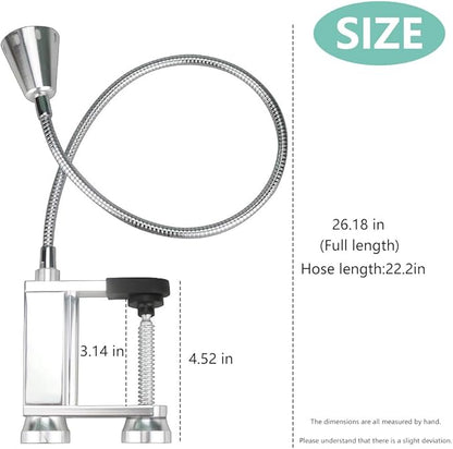Jhua Grill Lights for Outdoor Grill BBQ Light 12 LED Super Bright Grill Light Battery Operated, 24“ 360° Flexible Neck, Clip On Outdoor Barbecue Lamp with Magnet, for Barbecue Grilling Table Workbench