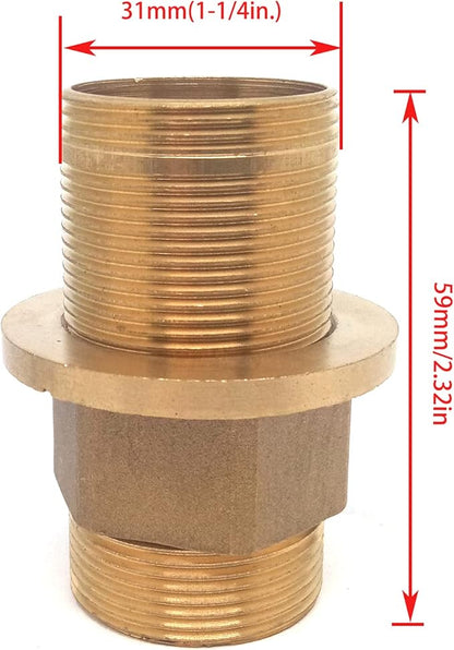 1pcs 2.32Inch Length Shank Nuts Faucet Tap Extension,Faucet Mount Extension Shank Threaded Pipe Mounting(Type:3)