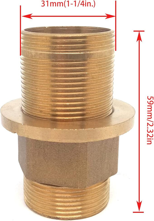 1pcs 2.32Inch Length Shank Nuts Faucet Tap Extension,Faucet Mount Extension Shank Threaded Pipe Mounting(Type:3)