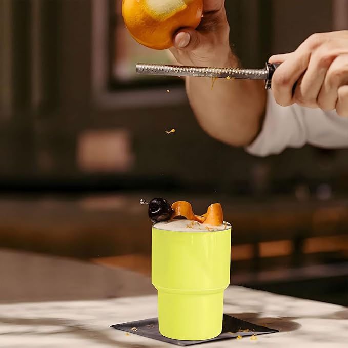 2 oz to 7 oz Tumbler Shot Glass with Straw and Lids, Stainless Steel Sublimation Small Shot Glasses for Party Whiskey Bar Cocktai (Yellow, 5 oz)