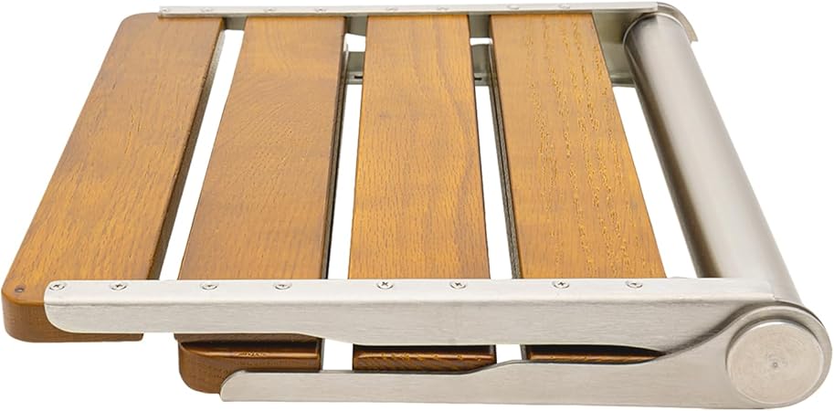 Folding Shower Seat Wall Mounted Foldable Chair Mount Build to Last Installation On Reinforced Concrete Solid Block Walls for Adults Pregnant Women Children Elderly Physically Challenged