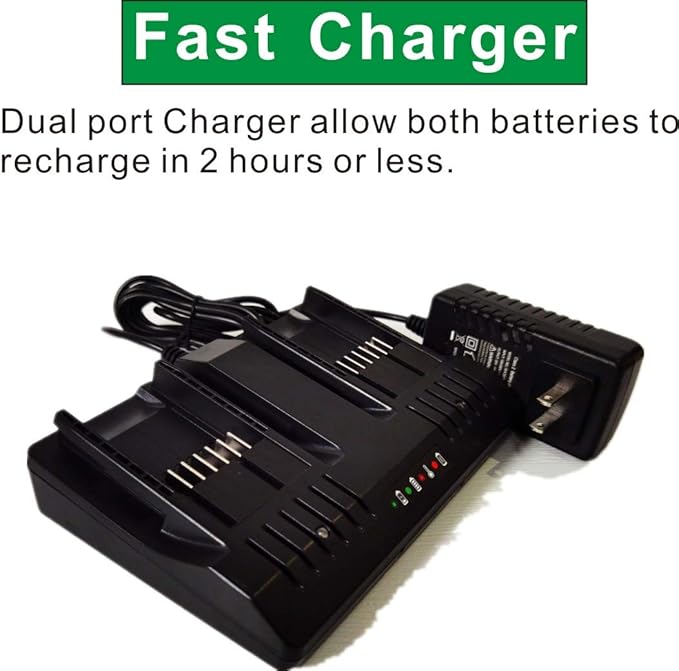 WA3875 Replace Worx 20v Lithium Battery Charger Compatible with Worx 20v Batteries Wa3757 Wa3578 WA3525 Wa3522 WA3544