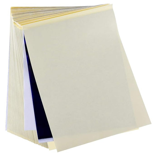 Tattoo Transfer Paper, Cridoz 100 Sheets Tattoo Stencil Transfer Paper for Tattooing Blue