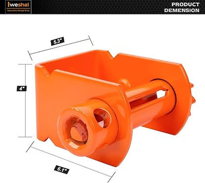 2 Pack Sliding Winch, Heavy Duty Sliding Winch for Flatbed Trailers, Trucks and Winches, Painted Durable Carbon-Steel Construction, Standard Sliding Tie Down Winch (Orange)