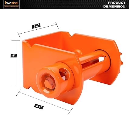 2 Pack Sliding Winch, Heavy Duty Sliding Winch for Flatbed Trailers, Trucks and Winches, Painted Durable Carbon-Steel Construction, Standard Sliding Tie Down Winch (Orange)