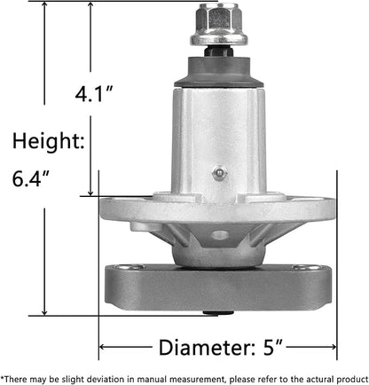 GY20050 Spindle Fit for John Deere L100 L110 L120 Mower - Deck Spindle with Grease Fitting Fit for John Deere L107 L108 L118 L130 Lawn Mower with 42" 48" Deck, Replace GY20785