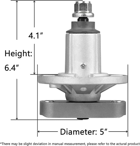 GY20050 Spindle Fit for John Deere L100 L110 L120 Mower - Deck Spindle with Grease Fitting Fit for John Deere L107 L108 L118 L130 Lawn Mower with 42" 48" Deck, Replace GY20785