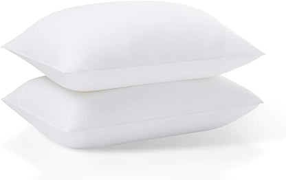 Acanva Basic Bed Pillow Soft Rest Cushion Stuffer for Sleeping, Standard, White 2 Count
