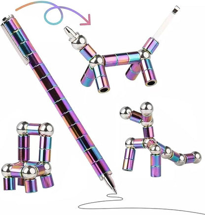 0.5mm Student Puzzle Magnetic Neutral Pen Creative Toy Magnetic Neutral Pen-Color Boxed Packaging
