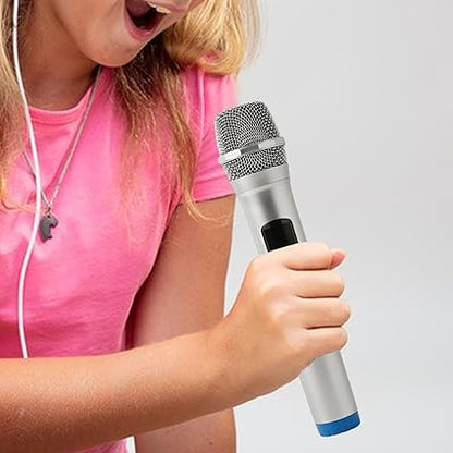 Microphone Toy Kids Microphone for Play Speech Practice Microphone Prop Simulated Microphone for Events Cosplay Costume Party, Blue Base