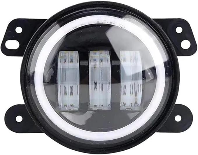 Front Bumper Fog Lamp for Dodge for Journey for Charger 20092013 4 Inch Car LED Headlight 30W Fog Light with White Halo Ring DRL Angel Eyes Light Front (1 Pcs)